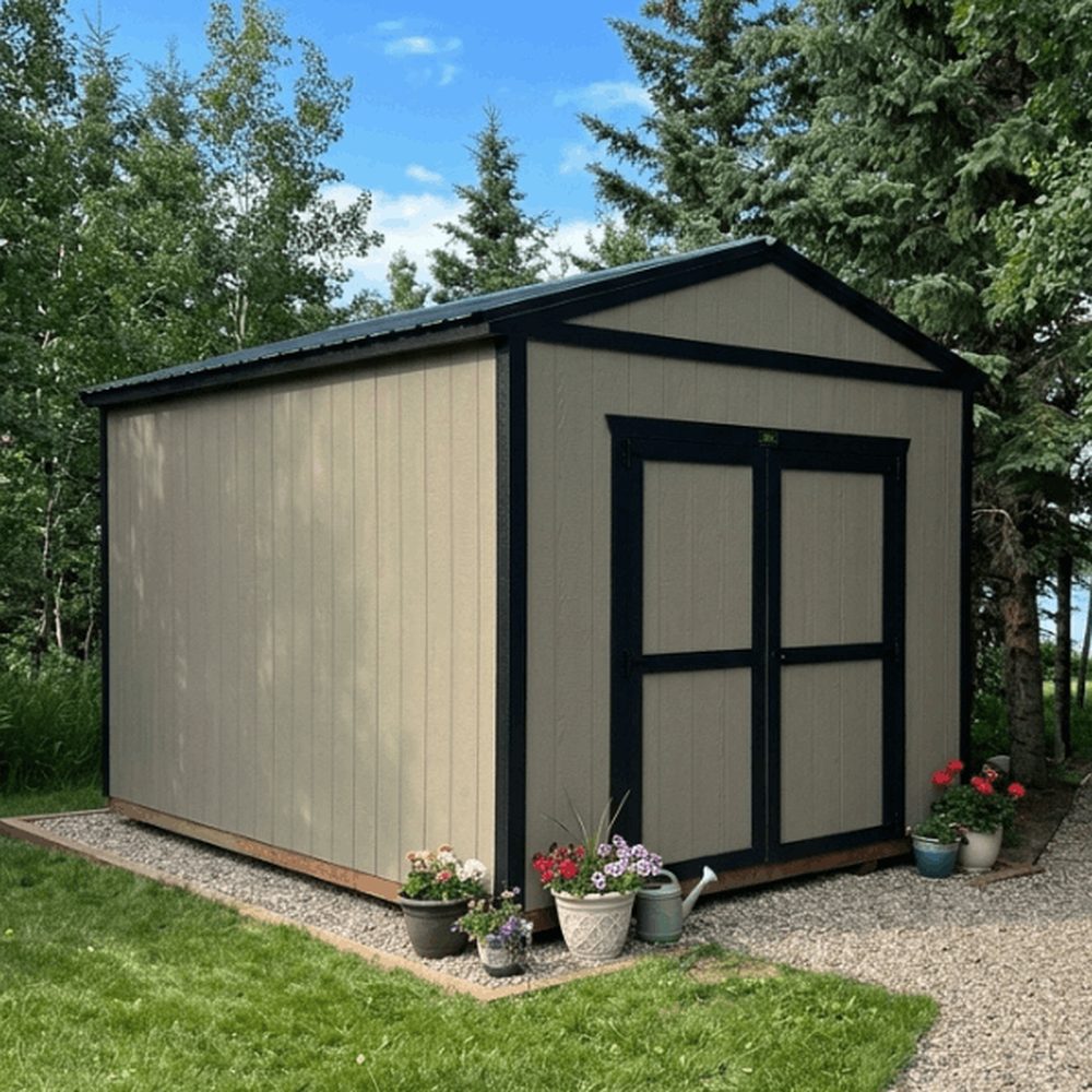Premier 10x12 gabled garden storage shed in Alberta