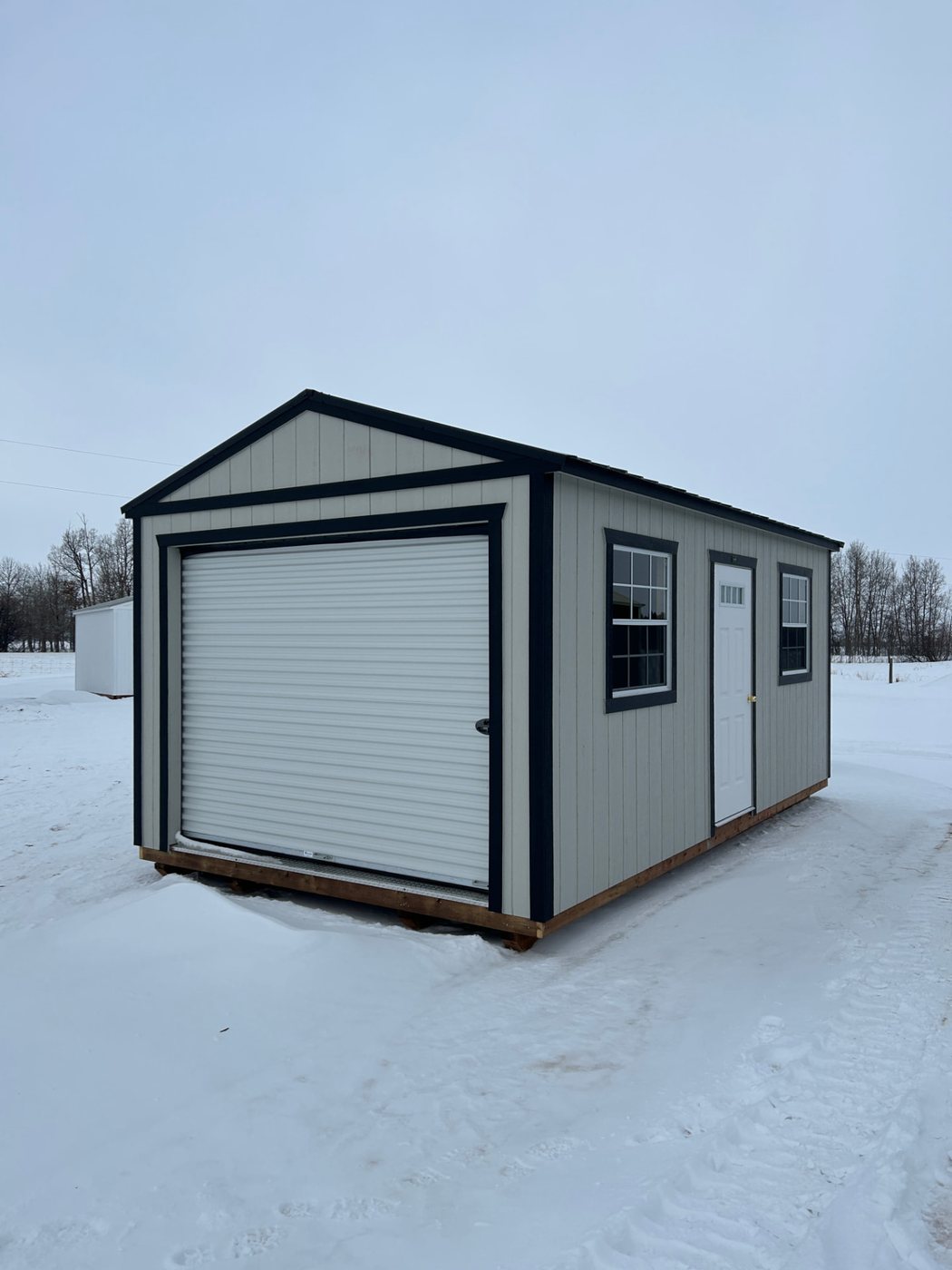 Premier 12x20 gabled single-car portable garage
